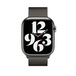 ด้านหน้าของสายแบบ Milanese Loop แสดงให้เห็นหน้าปัดของ Apple Watch และ Digital Crown