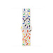 Valkoinen Pride Edition Sport Band ‑ranneke, koristeena soikeat sateenkaarenväriset kuviot, sileää fluoroelastomeeria nastakiinnityksellä