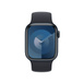 Imagem da frente da pulseira loop solo, em que aparecem o mostrador do Apple Watch e a Digital Crown.
