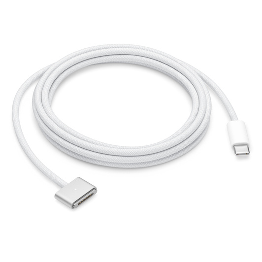 สาย USB-C เป็น MagSafe 3 (2 meters) สีขาว มาพร้อมหัวต่อ MagSafe 3 แบบแม่เหล็กที่ช่วยให้คุณเสียบเข้ากับพอร์ตชาร์จของโน้ตบุ๊ก Mac ได้ง่ายขึ้น