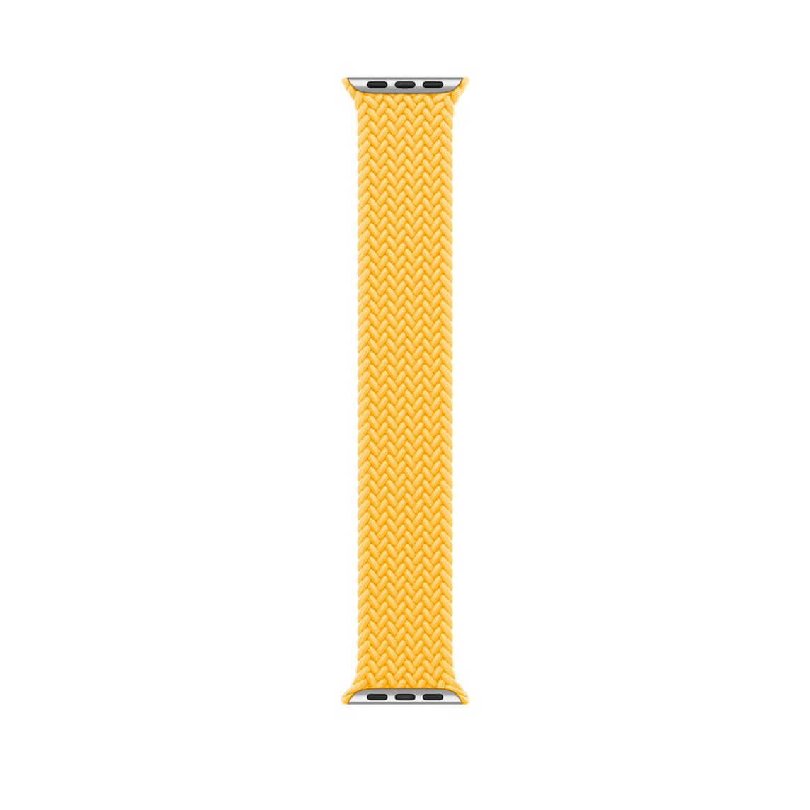 Correa Solo Loop trenzada amarillo solar de poliéster trenzado con hilos de silicona sin cierres ni hebillas