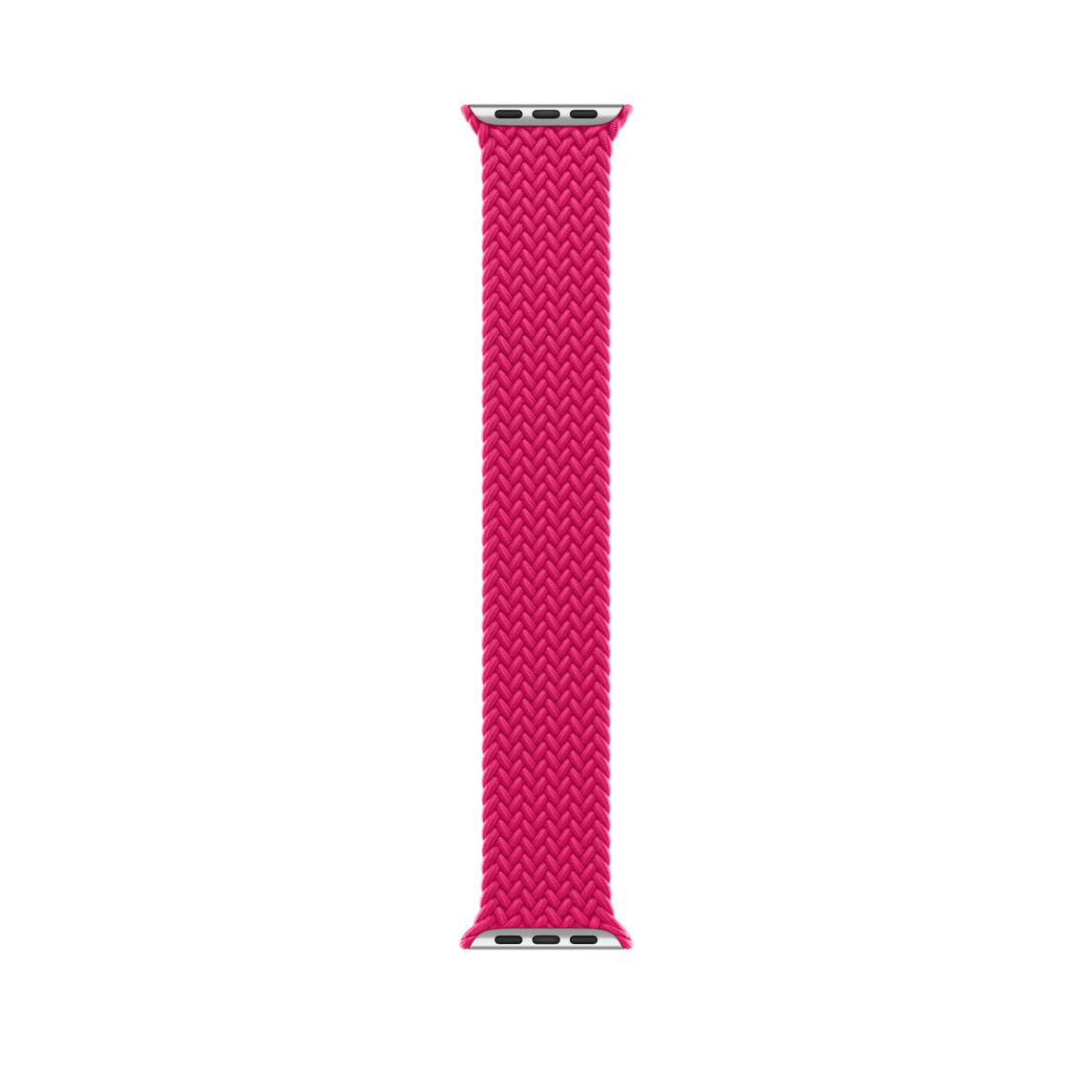 桑莓色編織單圈手環錶帶，以聚酯纖維與幼細矽膠織造而成，沒有任何錶扣