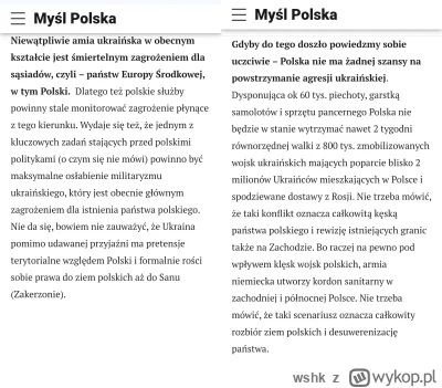 wshk - Takie tam wysrywy Panasiuka w artykule myśli polskiej. Nic nowego ale jednak w...