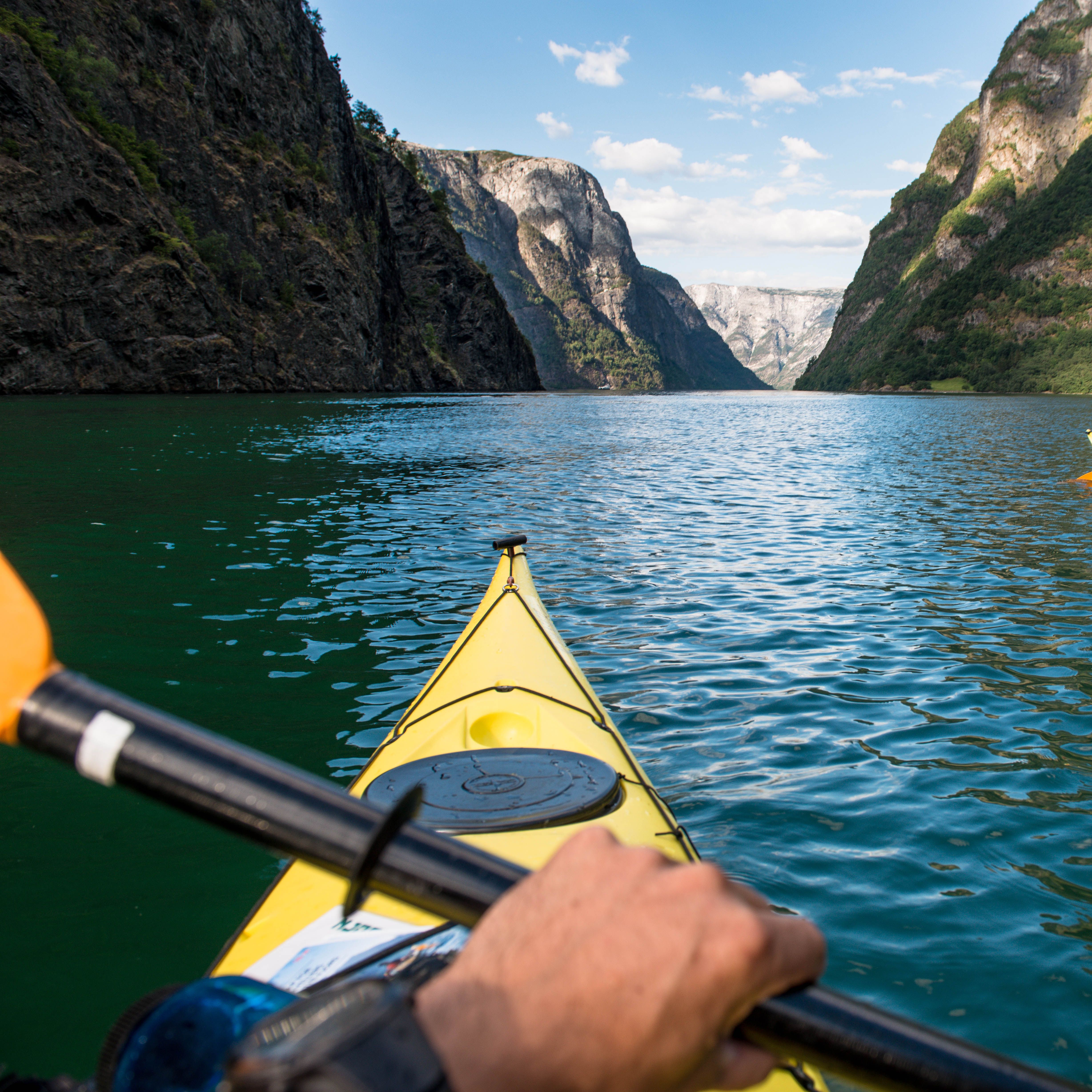 Paddling in the Nærøyfjord - Norway