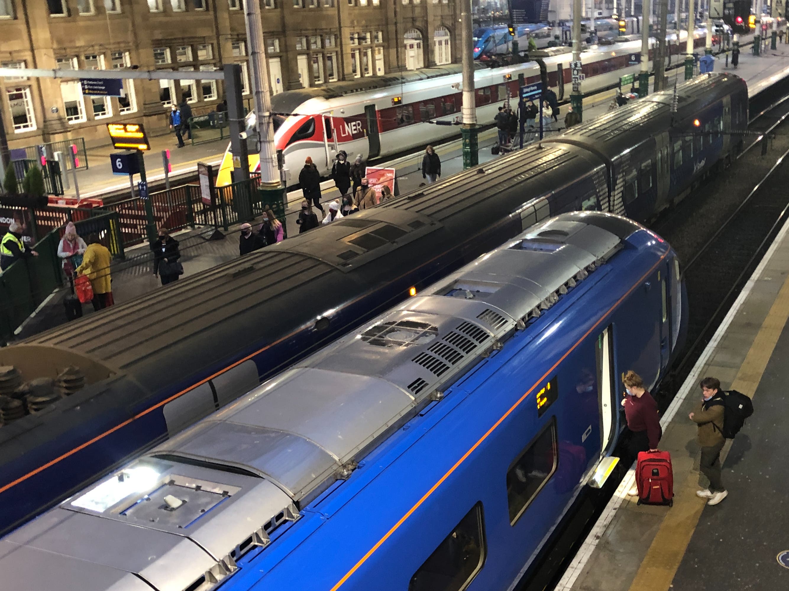 <p>Departing soon: LNER and Lumo compete with each other and Avanti West Coast from Edinburgh Waverley station to London </p>