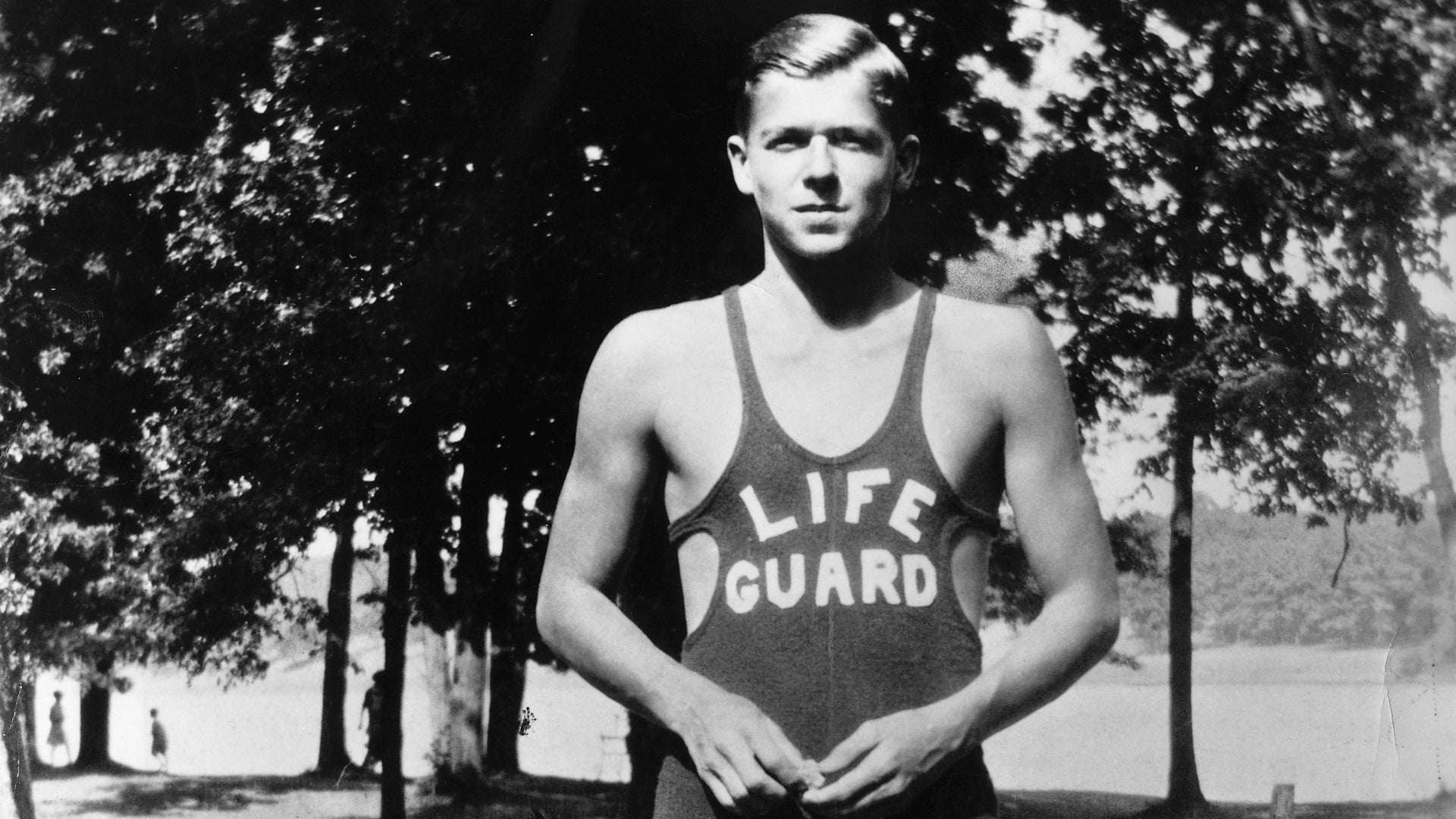 Ronald Reagan as a lifeguard.