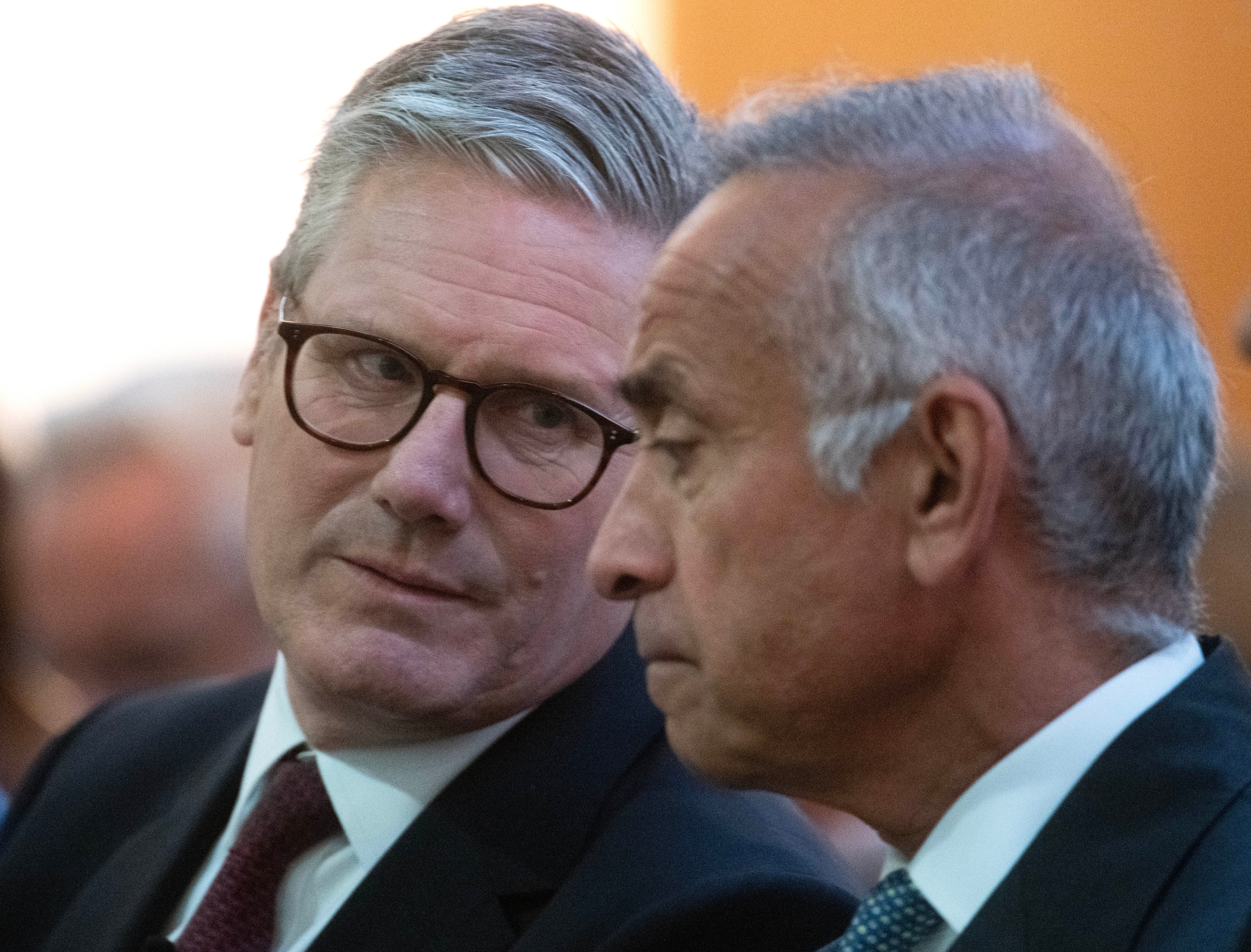 <p>Prime minister Keir Starmer with Lord Darzi, author of a ‘reform or die’ report into the NHS </p>