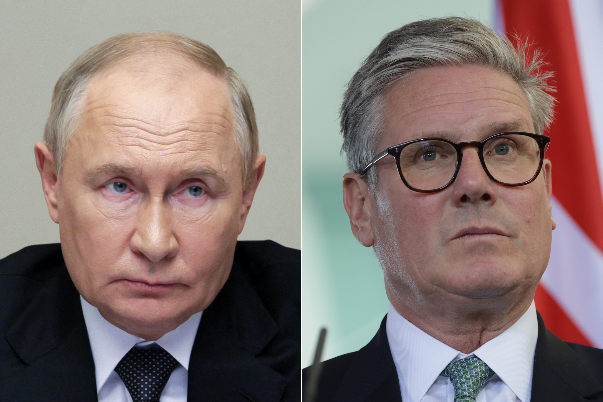 <p>Keir Starmer has told Vladimir Putin that Russia started the war – and can end it at any time </p>