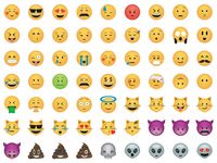 Set of emoticon. Smile icon set.