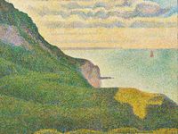 "Seascape at Port-en-Bessin, Normandy" Georges Seurat, ca. 1888, oil on canvas, 65.1 x 80.9 cm