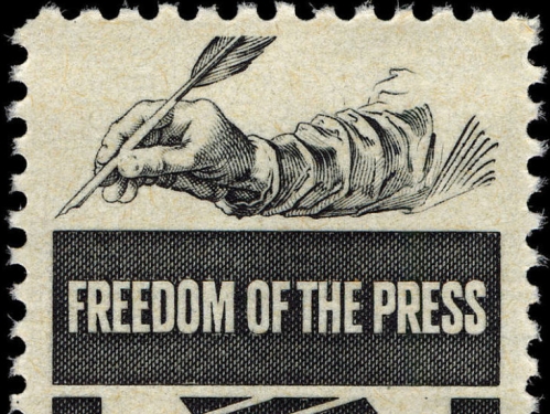 Freedom of the press postage stamp.