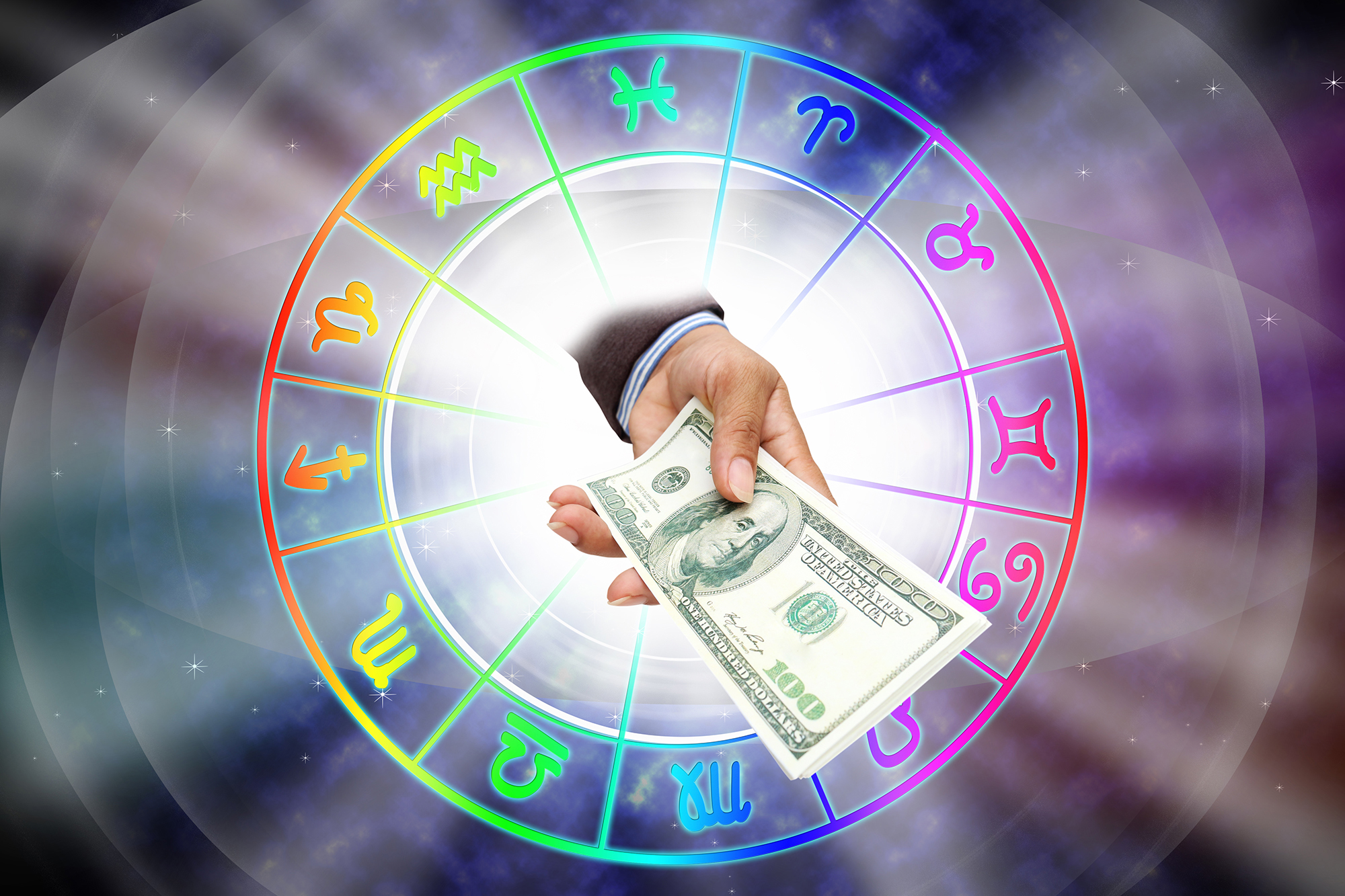 In astrology, much about financial strife and/or personal success can be gleaned from looking at the second, eighth and 11th houses within an individual birth chart.
