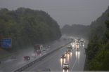 Article thumbnail: Traffic on the M3 motorway near Basingstoke during wet weather. A yellow weather warning for rain has been issued for Wales and central southwest England by the Met Office. Picture date: Friday September 20, 2024. PA Photo. See PA story WEATHER Rain. Photo credit should read: Andrew Matthews/PA Wire