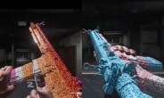 The Call of Duty Pride Month pride skins: one gun with the lesbian flag and another with the trans flag