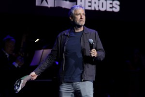 NEW YORK, NEW YORK - NOVEMBER 07: Jon Stewart performs during the 16th Annual Stand Up For Heroes Benefit presented by Bob Woodruff Foundation and NY Comedy Festival at David Geffen Hall on November 07, 2022 in New York City. (Photo by Mike Coppola/Getty Images for Bob Woodruff Foundation)
