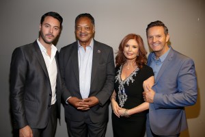 CHICAGO, IL - AUGUST 19:  Jack Huston, Jesse Jackson, Roma Downey and Mark Burnett attend the Chicago Screening of the Paramount Pictures and Metro-Goldwyn-Mayer Pictures title "Ben-Hur" on August 19, 2016 at Kerasotes ShowPlace ICON Cinema in Chicago, Illinois.  (Photo by Tasos Katopodis/Getty Images for Paramount Pictures)