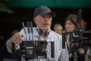 Director Jacques Audiard on the set of 'Emilia Pérez'.