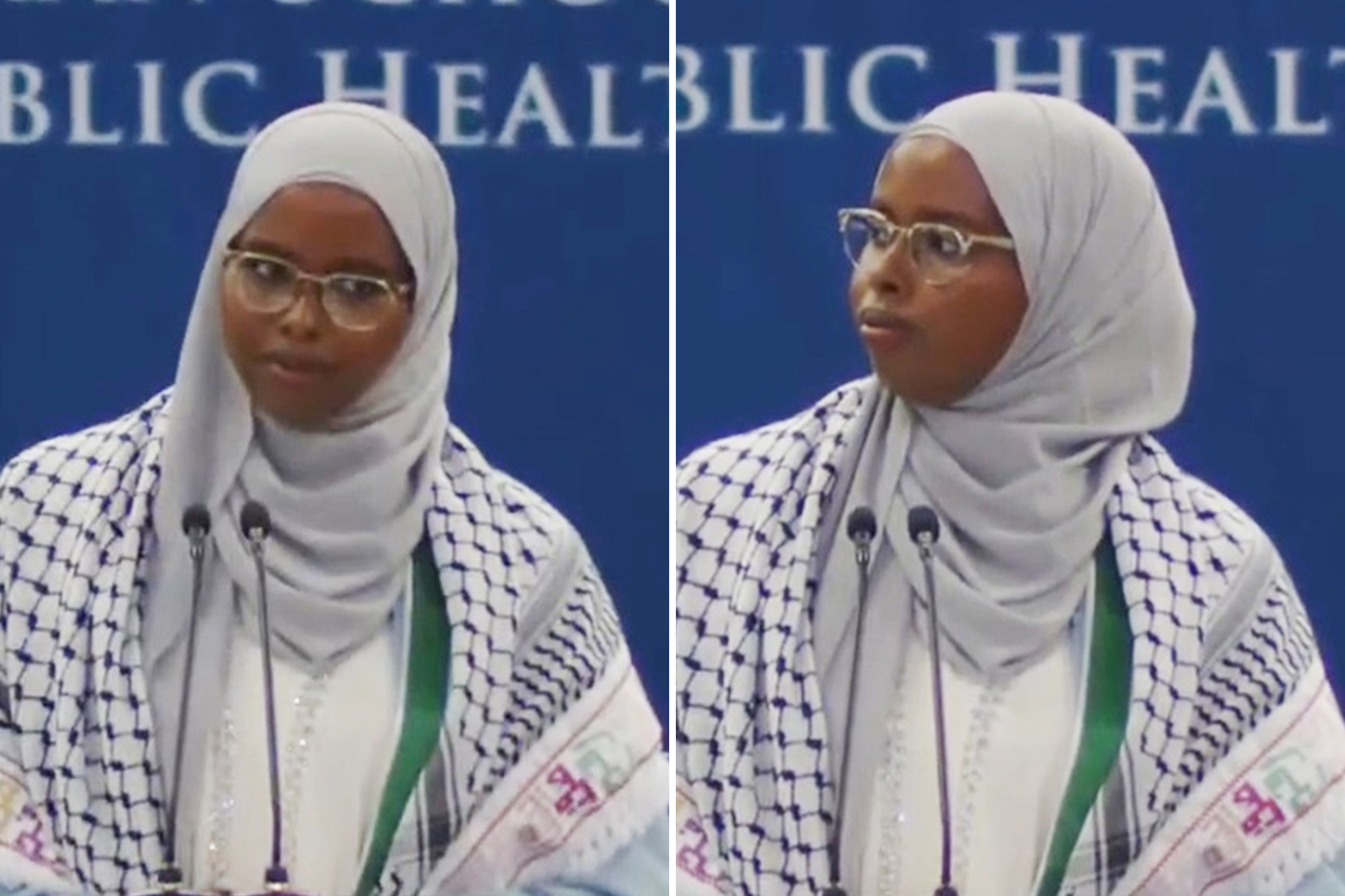 Columbia grad's mic gets cut off during anti-Israel commencement rant