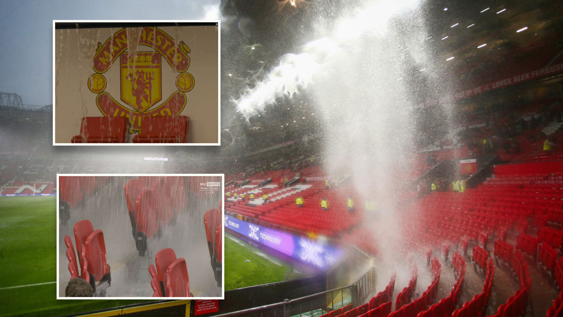 Man Utd's issues laid bare as waterfall floods through Old Trafford roof