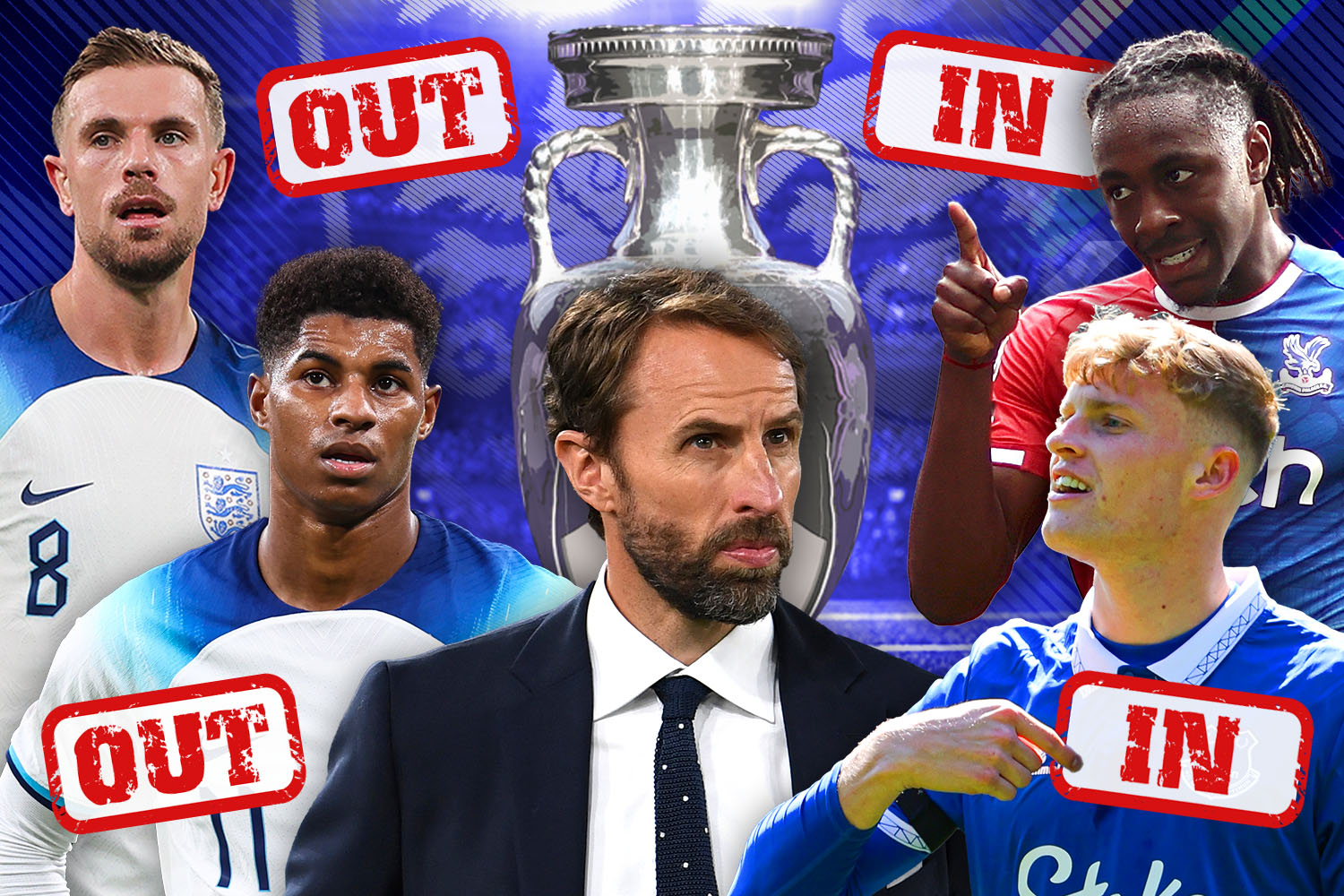England's 33-man squad revealed as Southgate axes top stars ahead of Euros