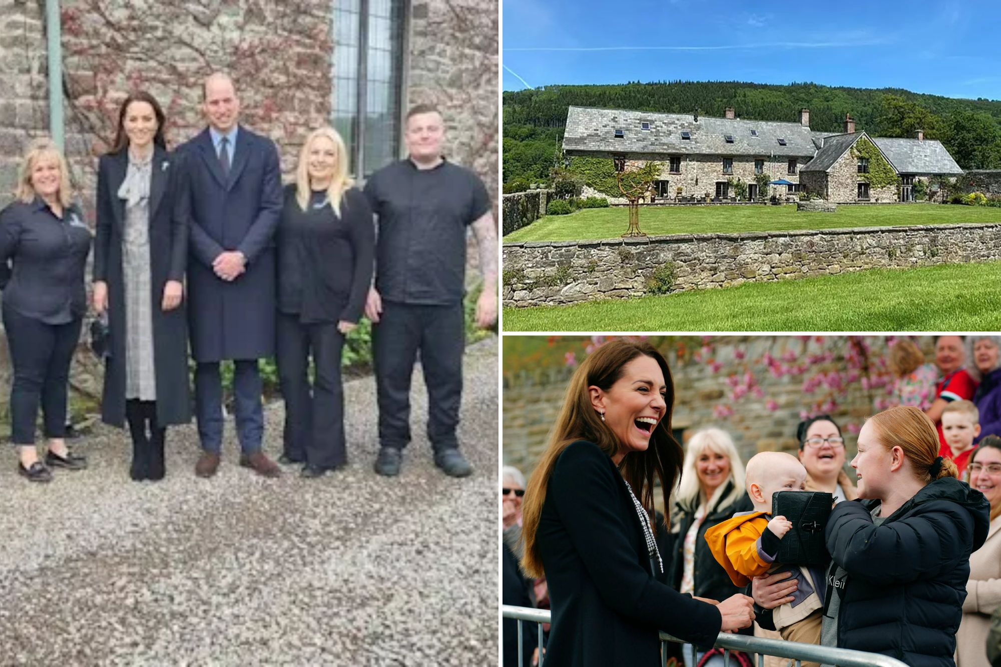 Unseen snap of ‘kind’ Kate Middleton posing with staff at a Welsh B&B with Wills