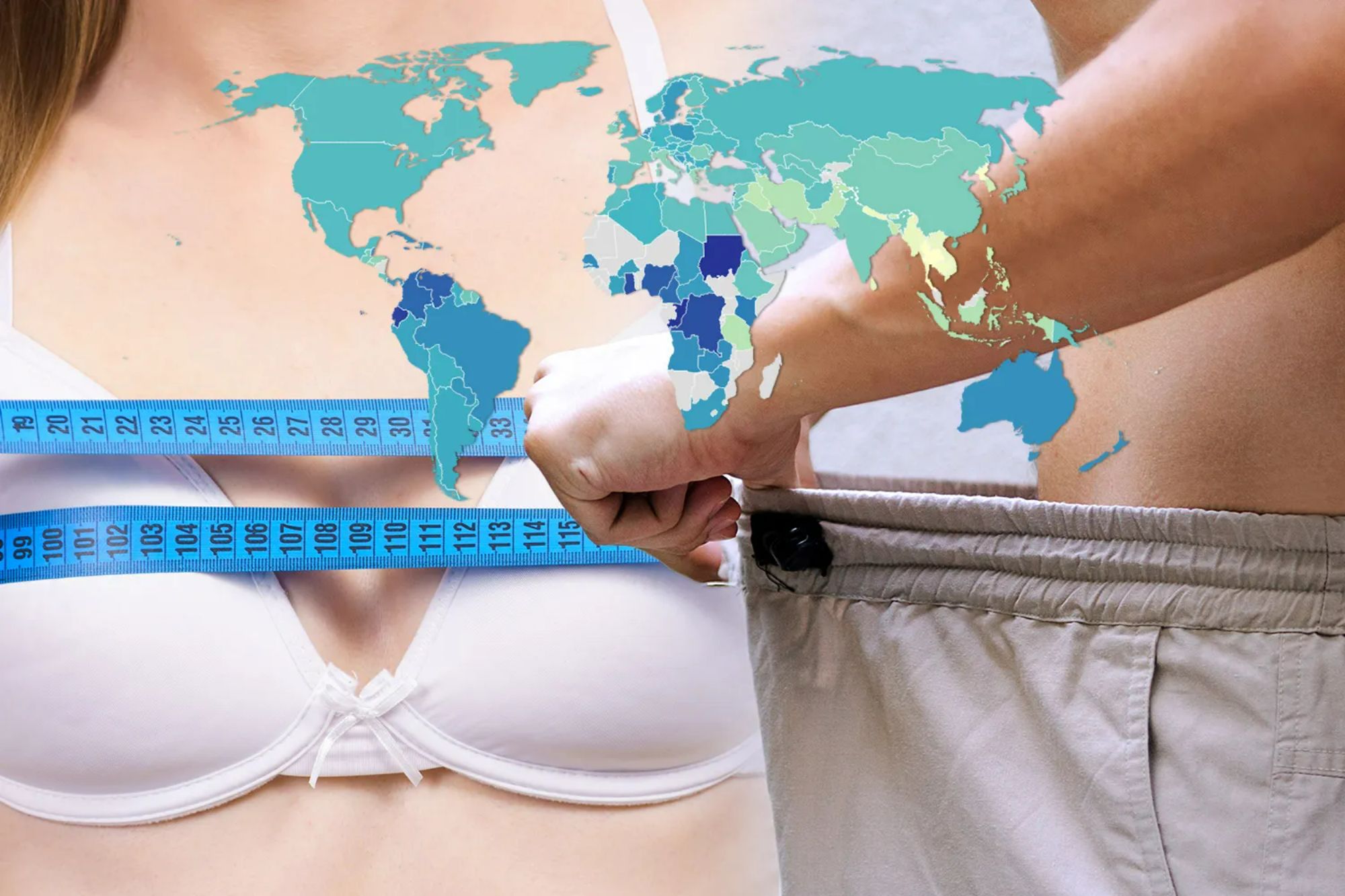 Map reveals the countries with biggest penises & boobs & where they've got SMALLER