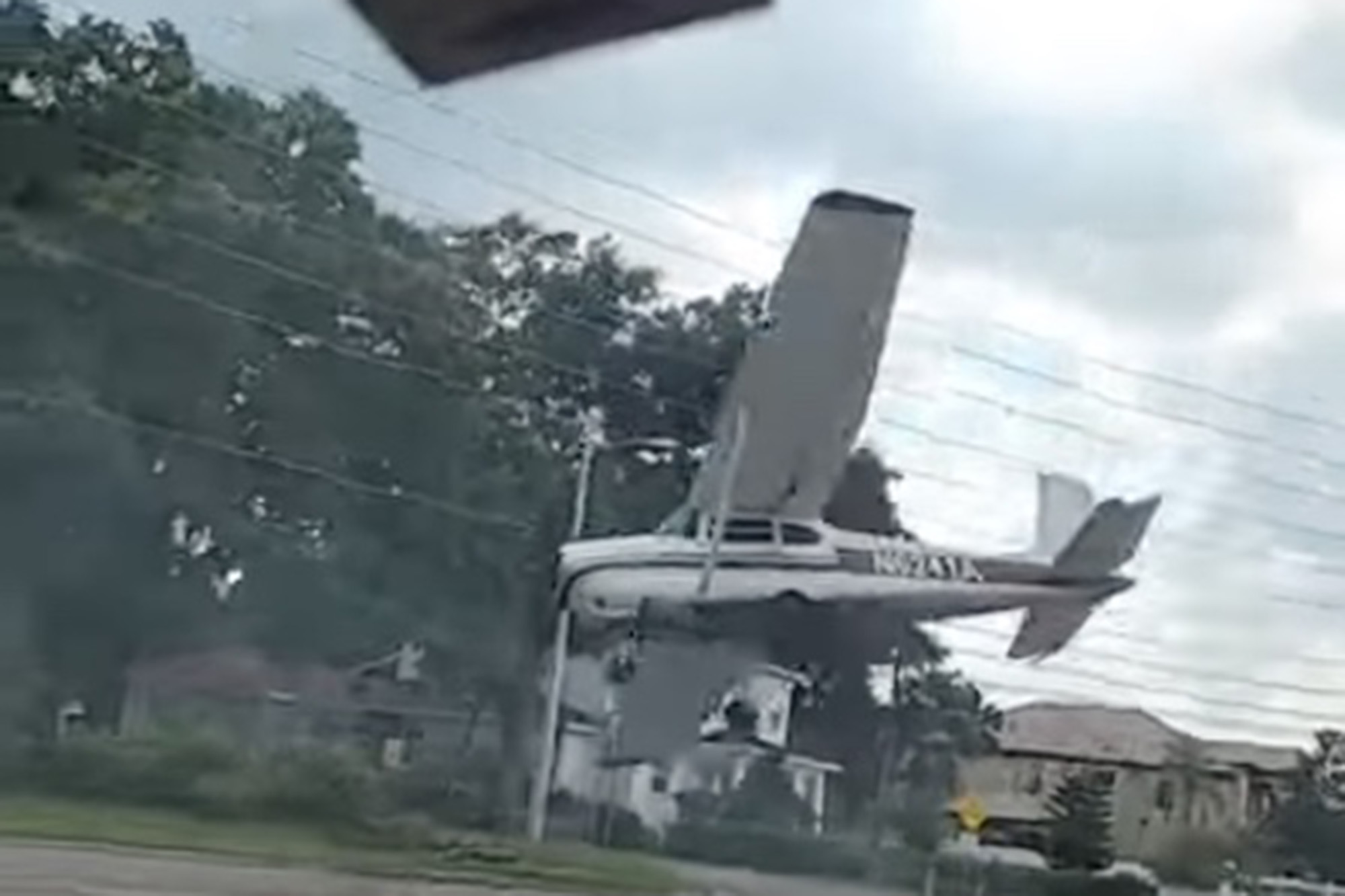 A small plane crash-landed onto a busy street in Florida Friday.