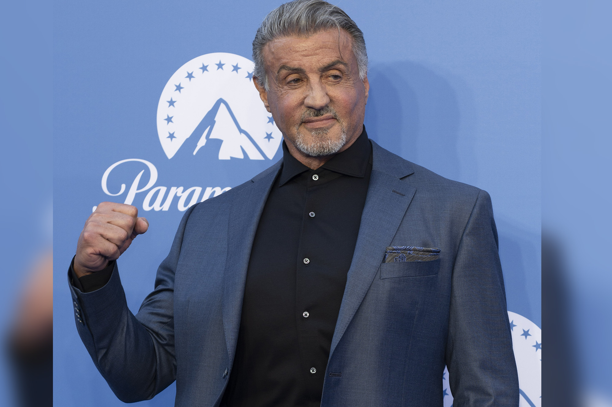 Sylvester Stallone attends the Paramount+ launch event.