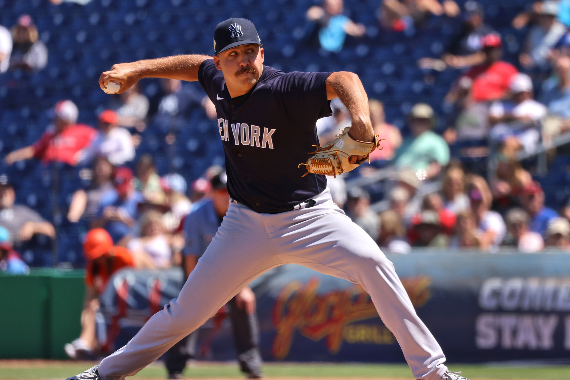 New York Yankees pitcher Greg Weissert, pitching in the 3rd inning. Photo by
