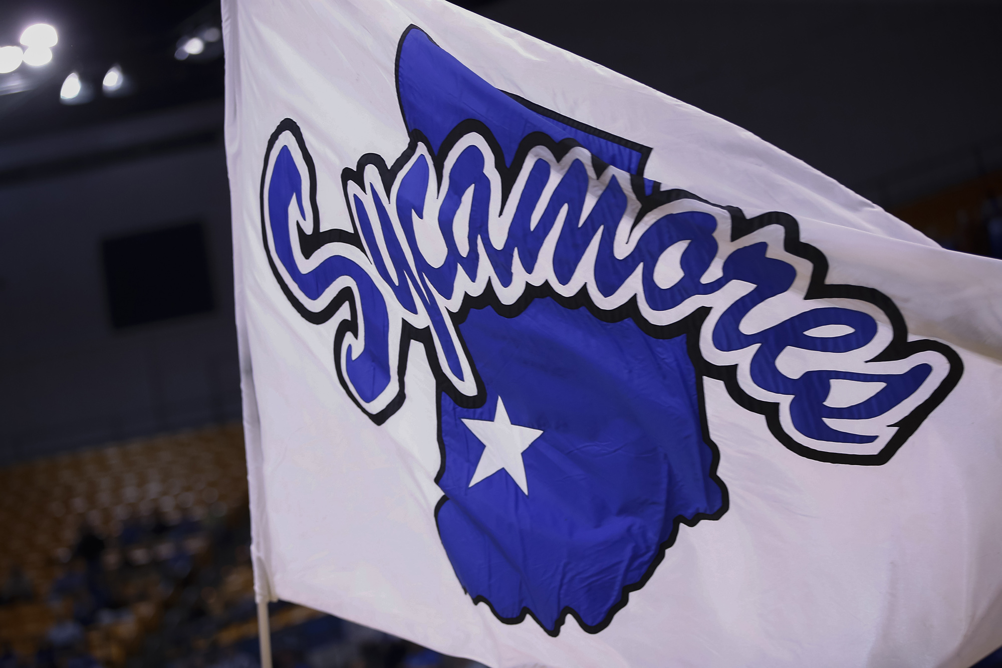 An Indiana State Sycamores flag