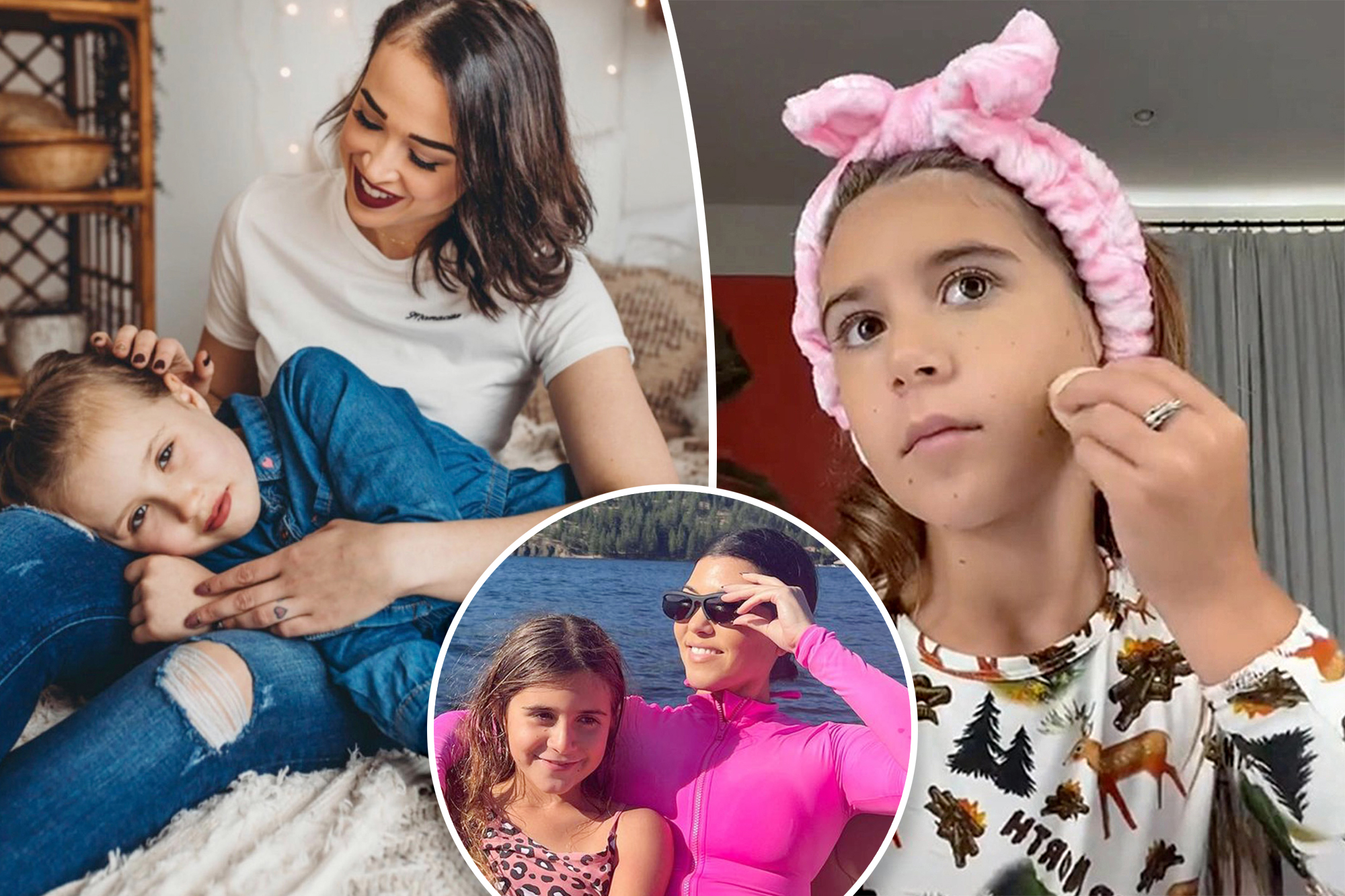 After Kourtney Kardashian, 43, received backlash for allowing 10-year-old daughter Penelope Disick to apply makeup on TikTok, moms say that letting kids experiment with cosmetics is totally harmless.