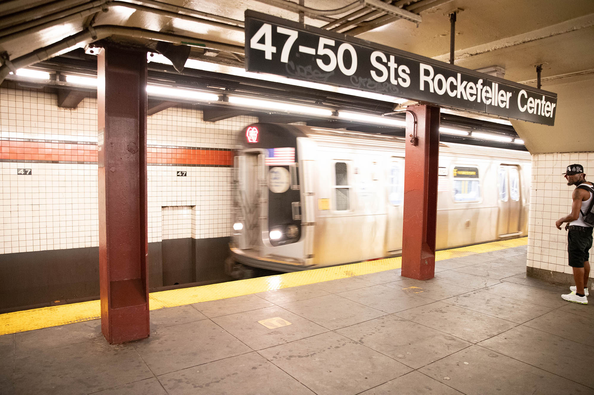This is the Rockefeller Center station in Manhattan, where a man was stabbed early Monday.