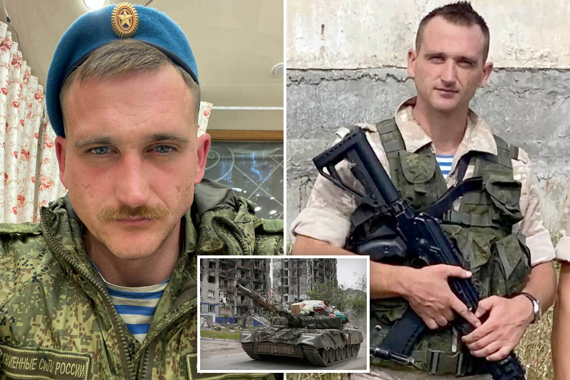 Russian paratrooper Pavel Filatyev (left and right) has published a 141-page memoir documenting his harrowing experiences fighting in Ukraine. His journal describes the Russian army being in disarray and lacking basic equipment and provisions while overseen by inept commanders.