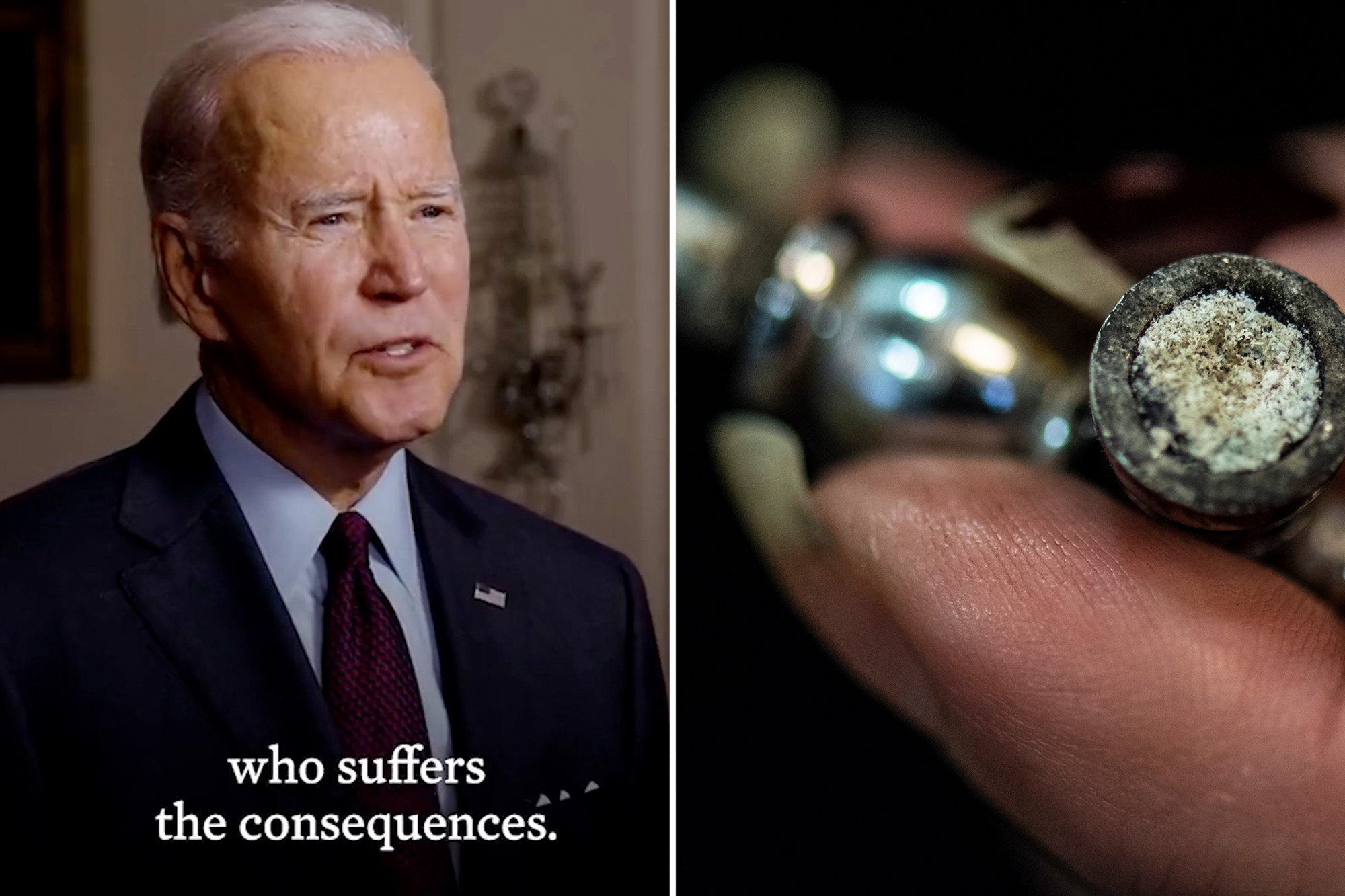 Joe Biden, dressed in a suit and tie