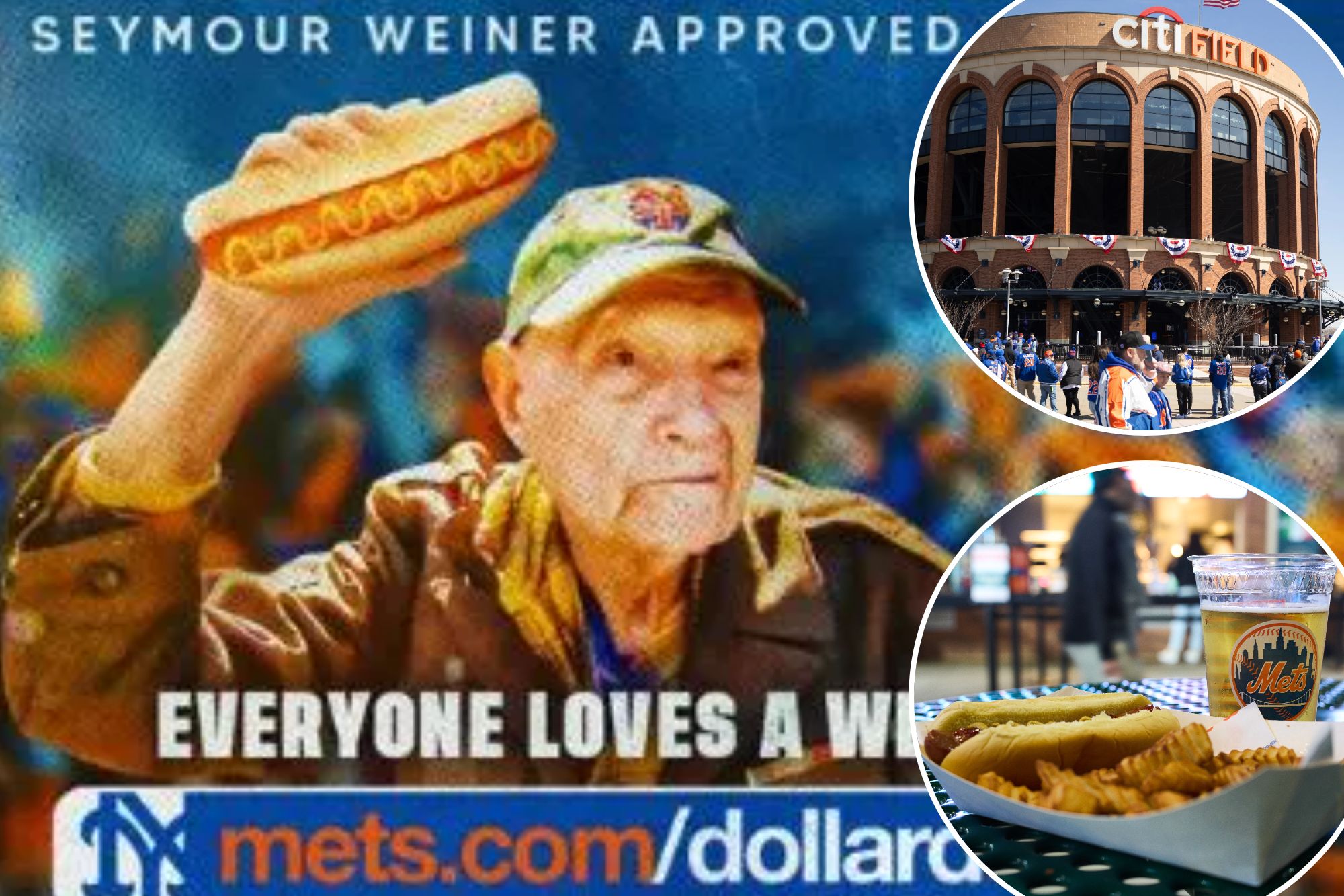 Mets use Seymour Weiner to promote hot dog day 