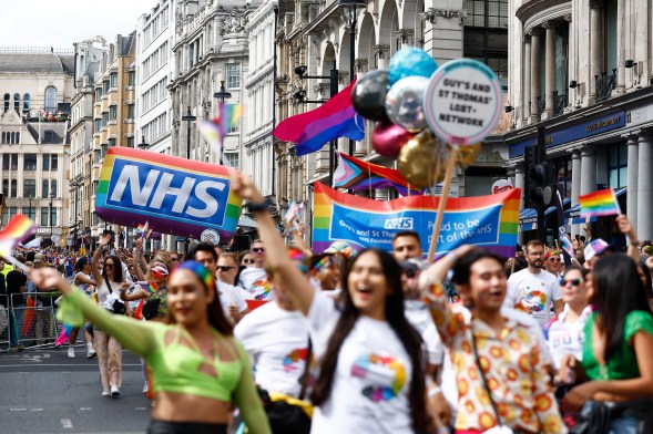 Every one in 20 NHS staff members identify as LGBTQ+. (Getty)