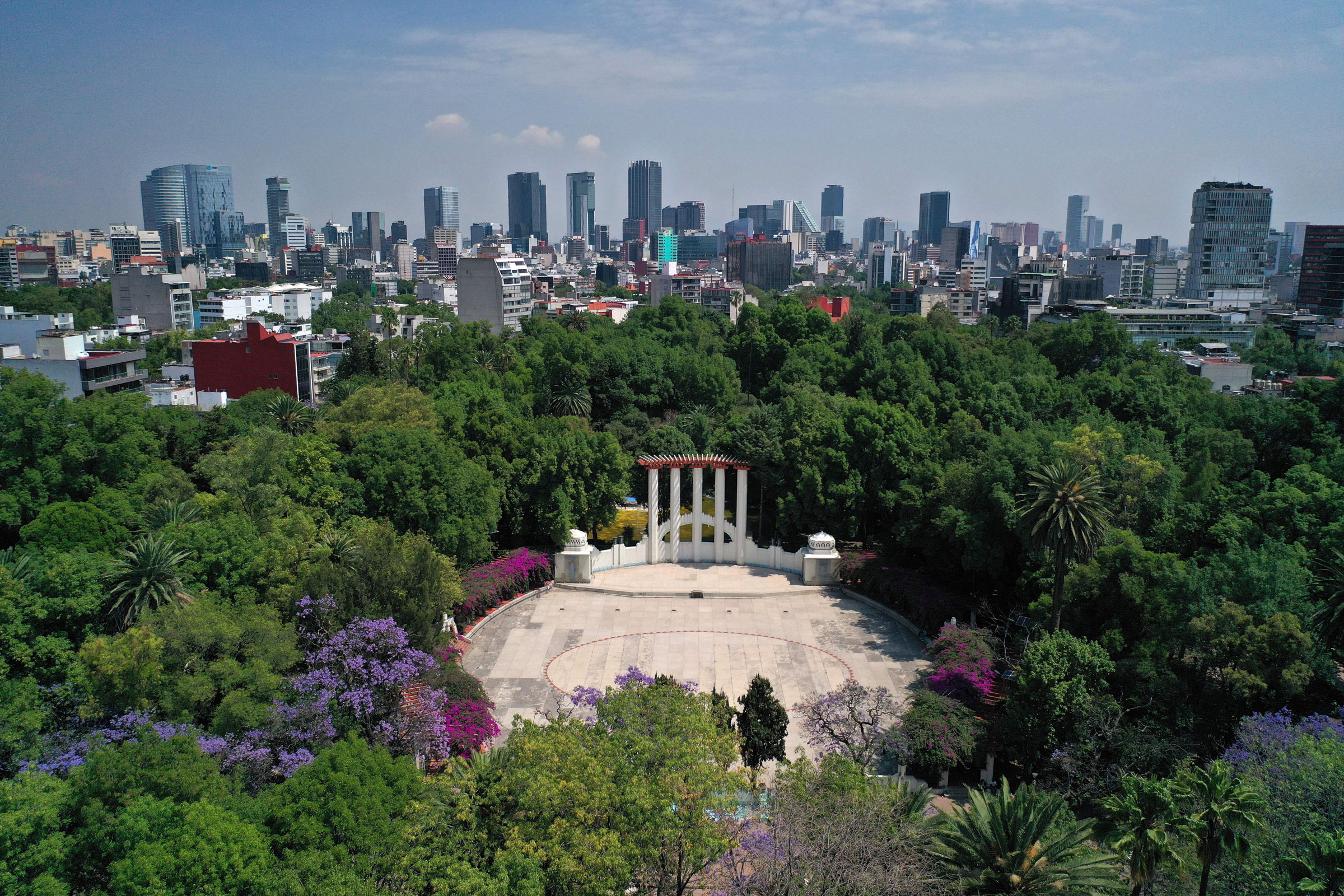 A park in Condesa neighborhood, in Mexico City.