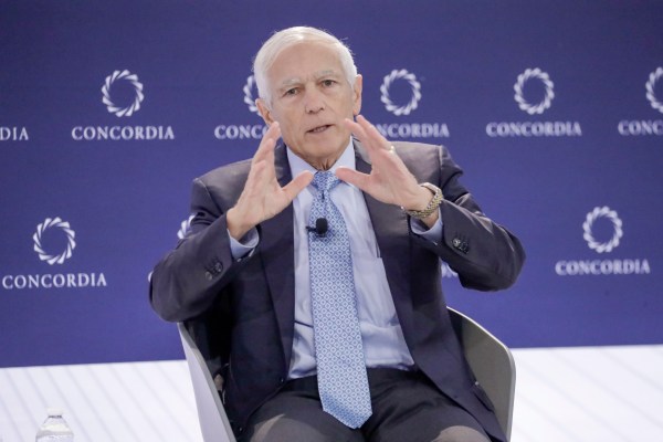 The 2022 Concordia Annual Summit - Day 1 NEW YORK, NEW YORK - SEPTEMBER 19: General Wesley Clark of Renew America Together speaks on stage during The 2022 Concordia Annual Summit - Day 1 at Sheraton New York on September 19, 2022 in New York City. (Photo by John Lamparski/Getty Images for Concordia Summit)