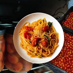 Cherry tomatoes galore! Try Mama Lou’s Margherita Pasta, help farmers in need