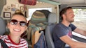 A couple driving through Spain in an RV 