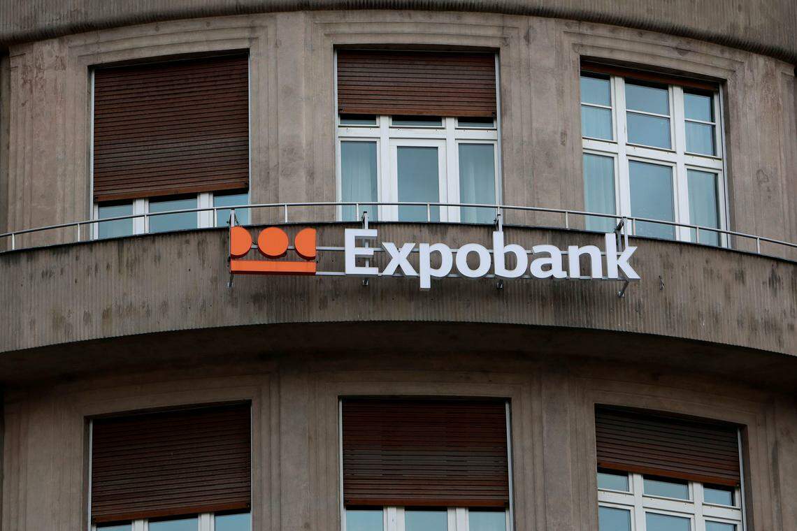 The logo of Expobank is seen on a building in Prague, Czech Republic, September 8, 2017.   REUTERS/David W Cerny/Files