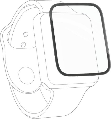 ZAGG InvisibleShield GlassFusion+ Screen Protector for Apple Watch Series 4-6 and 1st/2nd Gen SE - 40mm