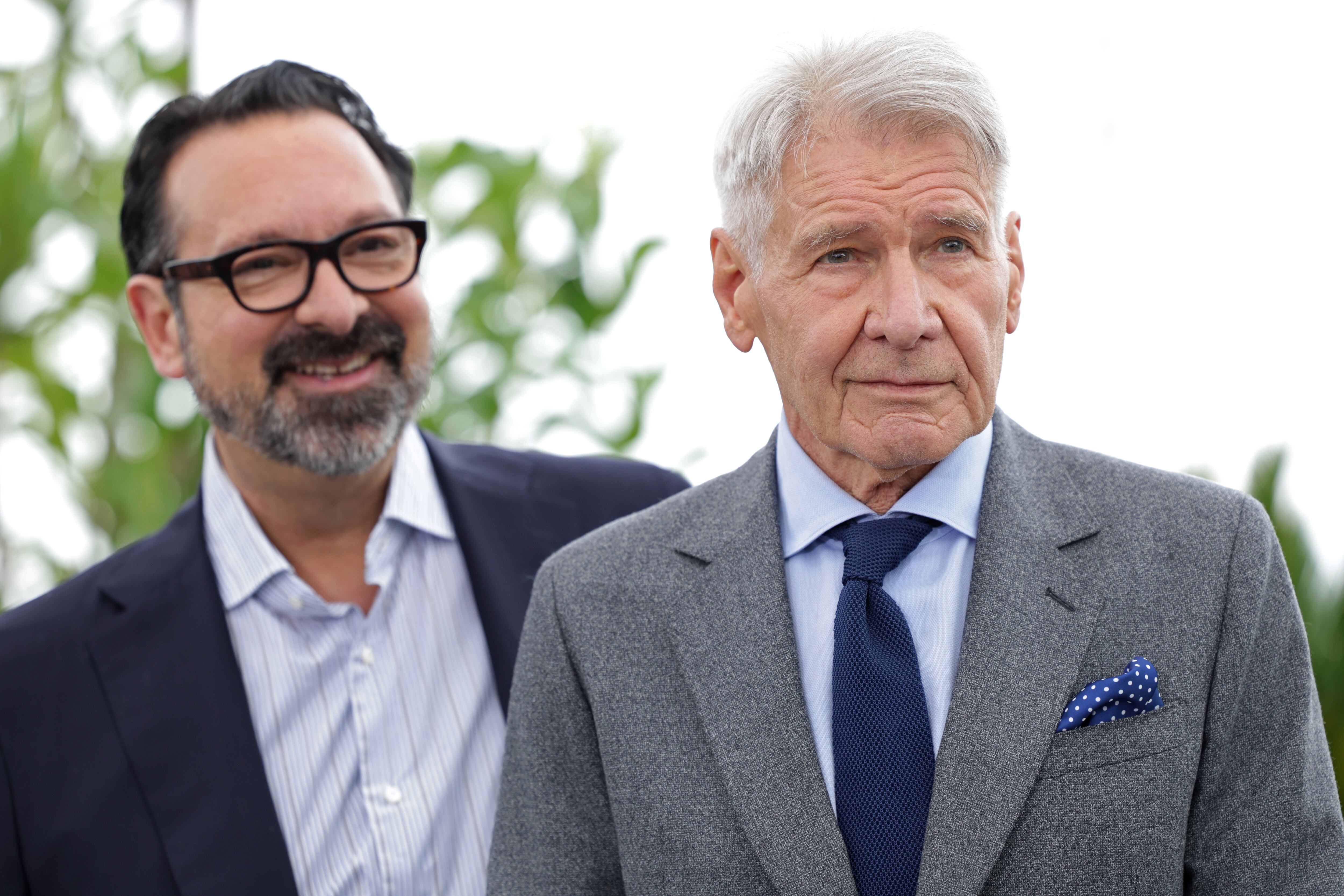 James Mangold and Harrison Ford during the screening of 'Indiana Jones and the Dial of Destiny' at the 2023 Cannes Film Festival.