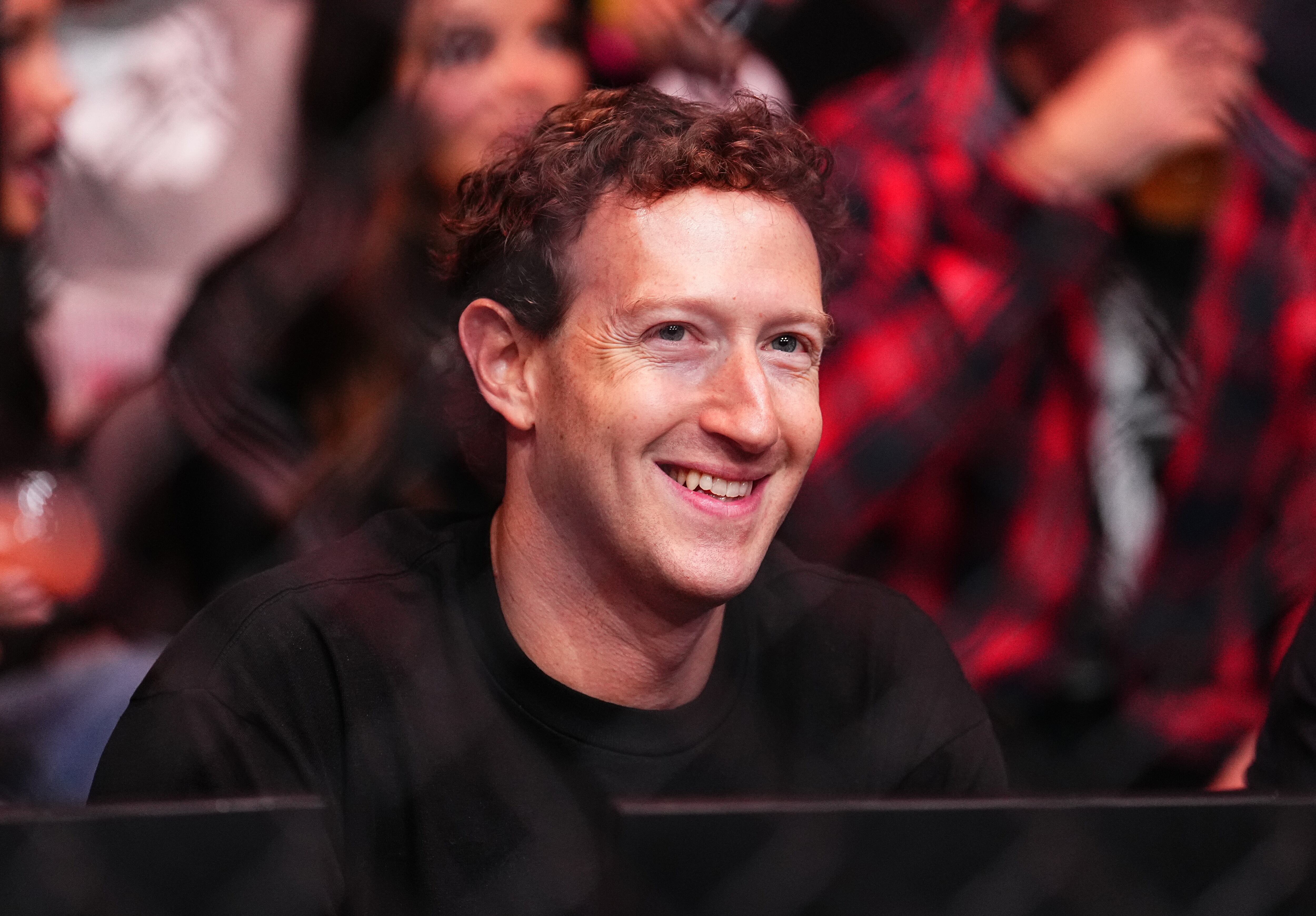 Mark Zuckerberg during the UFC 298 event at the Honda Center on February 17, 2024 in Anaheim, California.