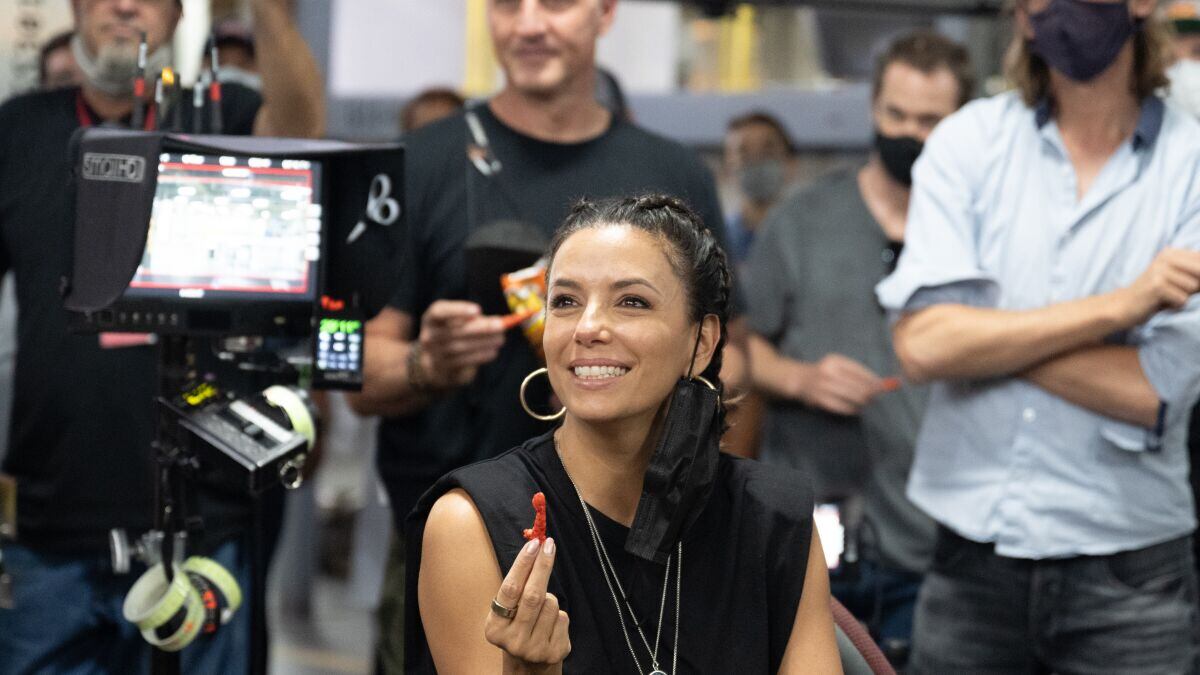 Eva Longoria, on the set of 'Flamin' Hot.'