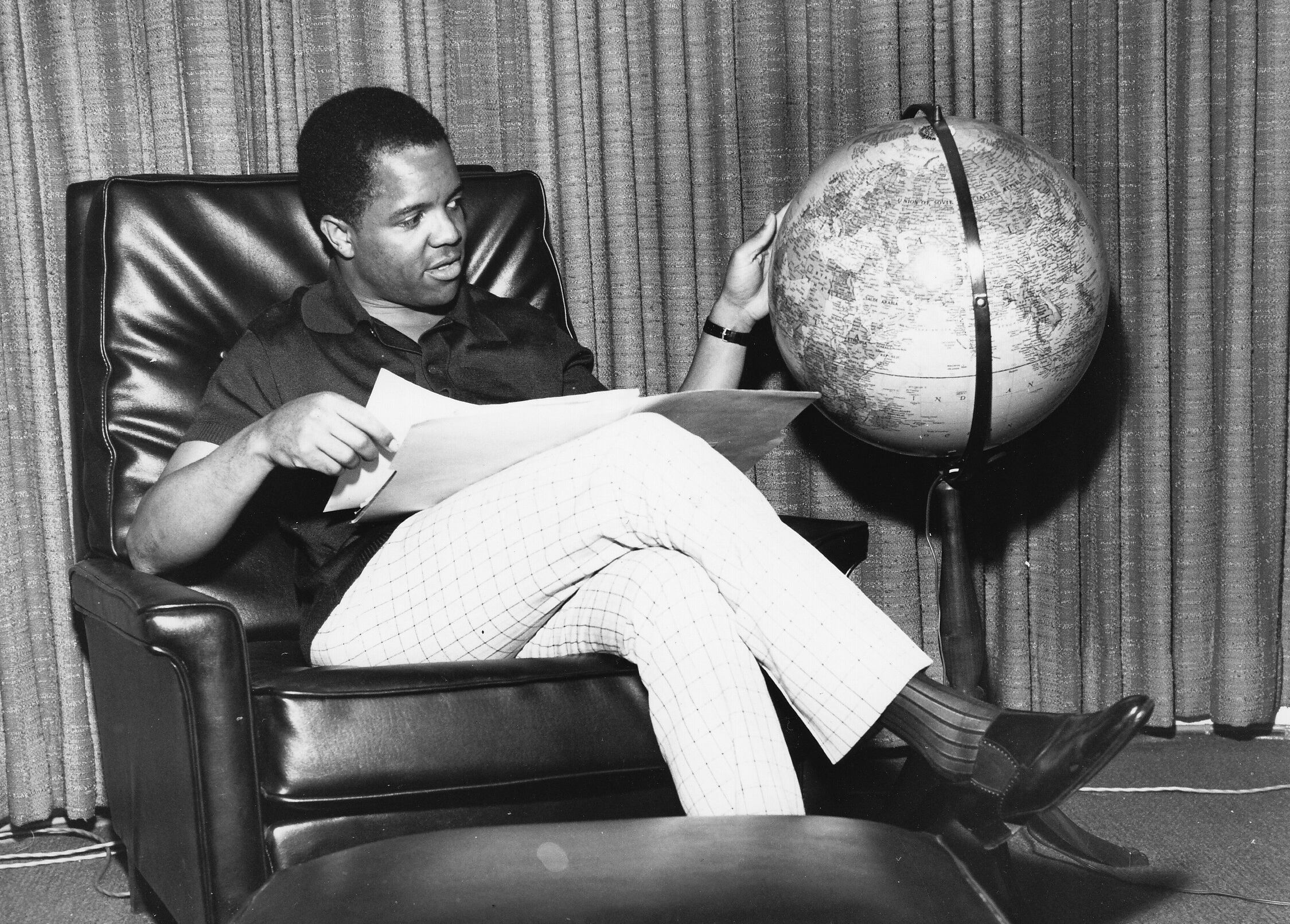 Berry Gordy in his Motown office in Detroit, 1966.