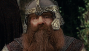 John Rhys Davies as Gimli, son of Gloin, from Peter Jackson's adaptation of J.R.R. Tolkien's "Lord of the Rings."