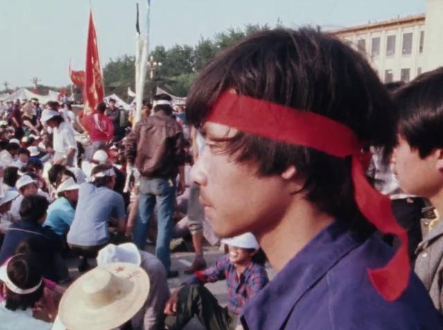 Les manifestants de la place Tiananmen, mai 1989.