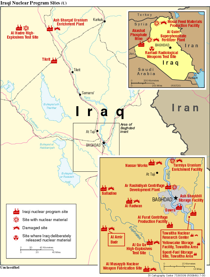 Iraqi Nuclear Program Sites