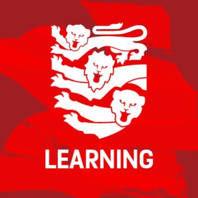 England Football Learning logo on a red background.